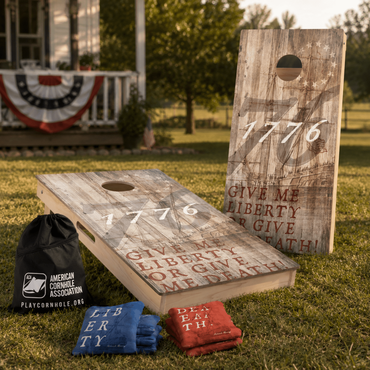 1776 Signature Cornhole Set with Pro Bags - | American Cornhole Association