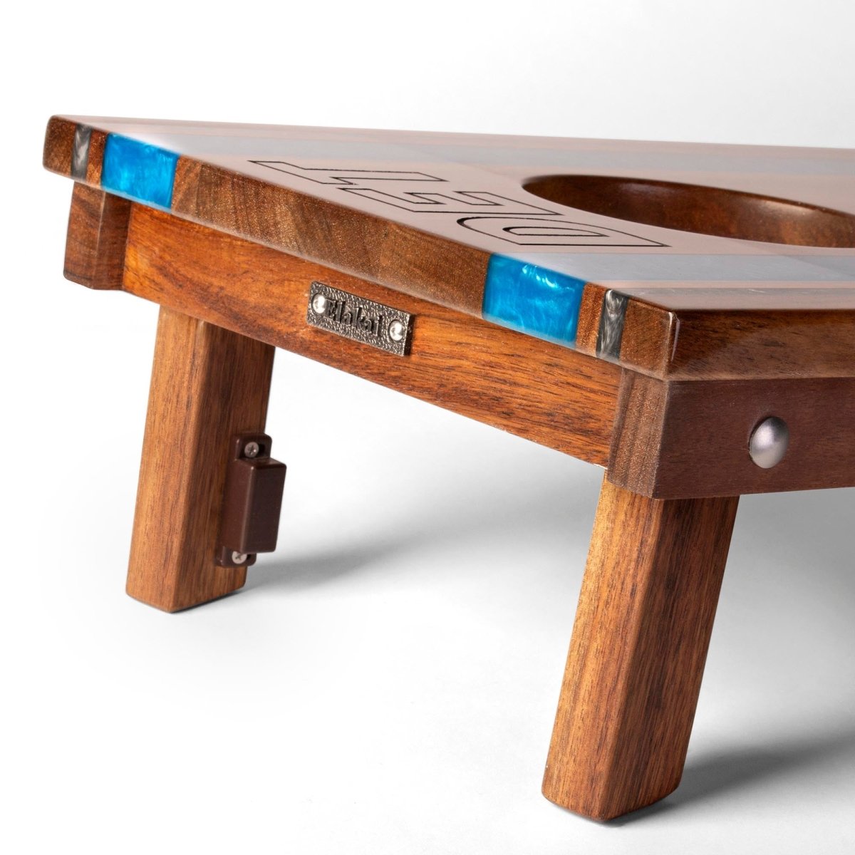 1ft x 2ft Gameday Teams Epoxy Resin Wood Compact Travel Cornhole Board Set - Pittsburgh EGCH12R-17-WB | American Cornhole Association