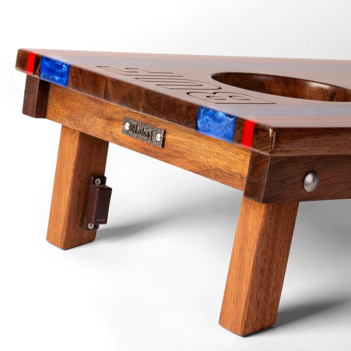 1ft x 2ft Gameday Teams Epoxy Resin Wood Compact Travel Cornhole Board Set - Pittsburgh EGCH12R-17-WB | American Cornhole Association