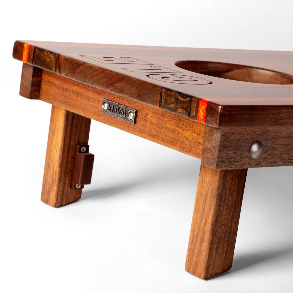 1ft x 2ft Gameday Teams Epoxy Resin Wood Compact Travel Cornhole Board Set - Pittsburgh EGCH12R-17-WB | American Cornhole Association