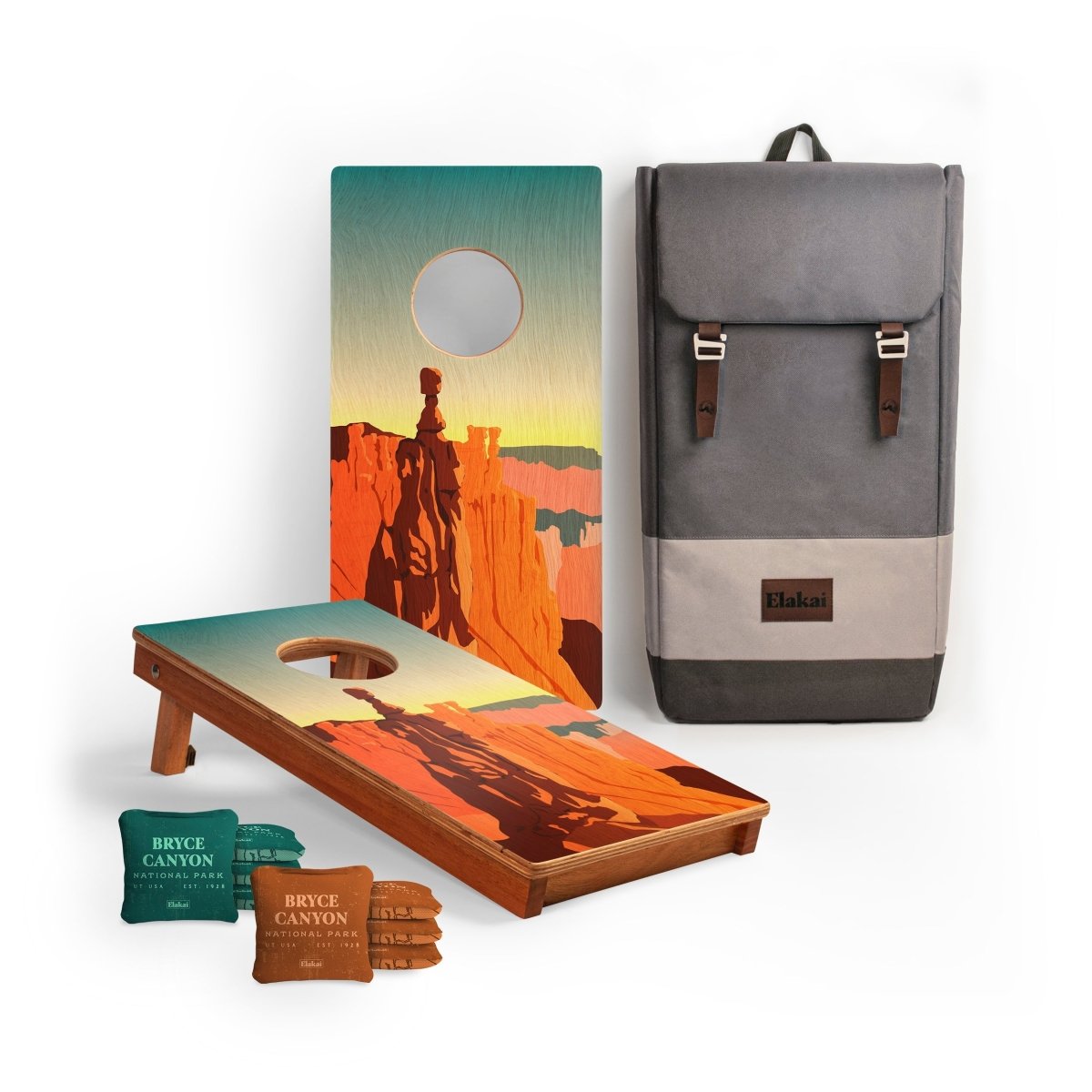1ft x 2ft Graphic Wood Travel Cornhole Set | National Parks Inspired Collection - Bryce Canyon EGCH12P-49-WB | American Cornhole Association