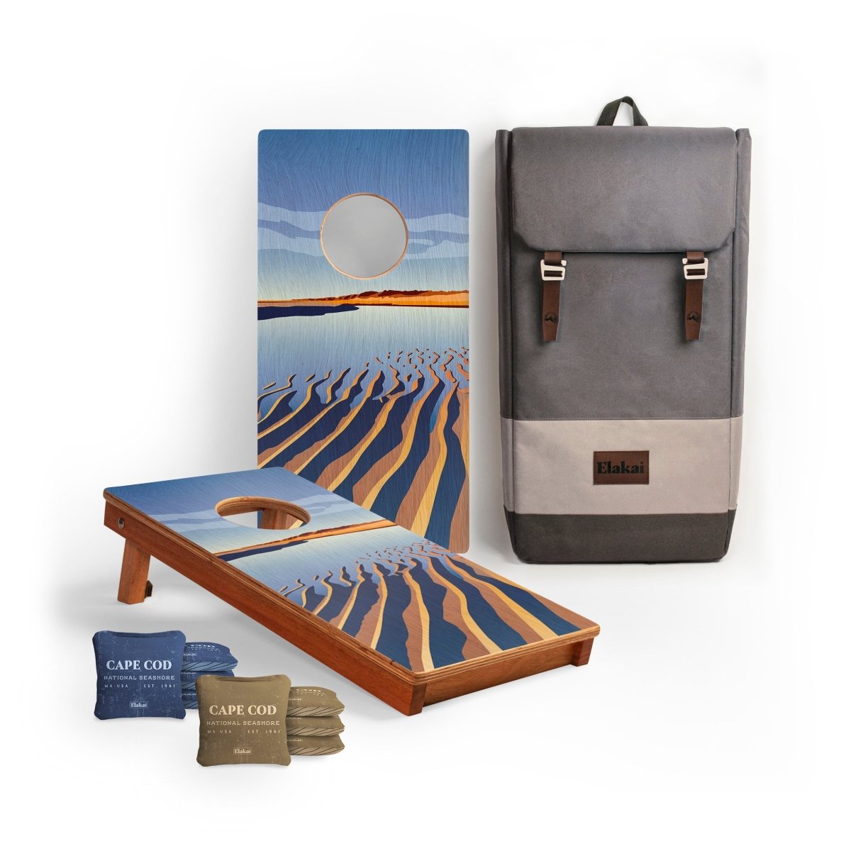 1ft x 2ft Graphic Wood Travel Cornhole Set | National Parks Inspired Collection - Cape Cod EGCH12P-23-WB | American Cornhole Association