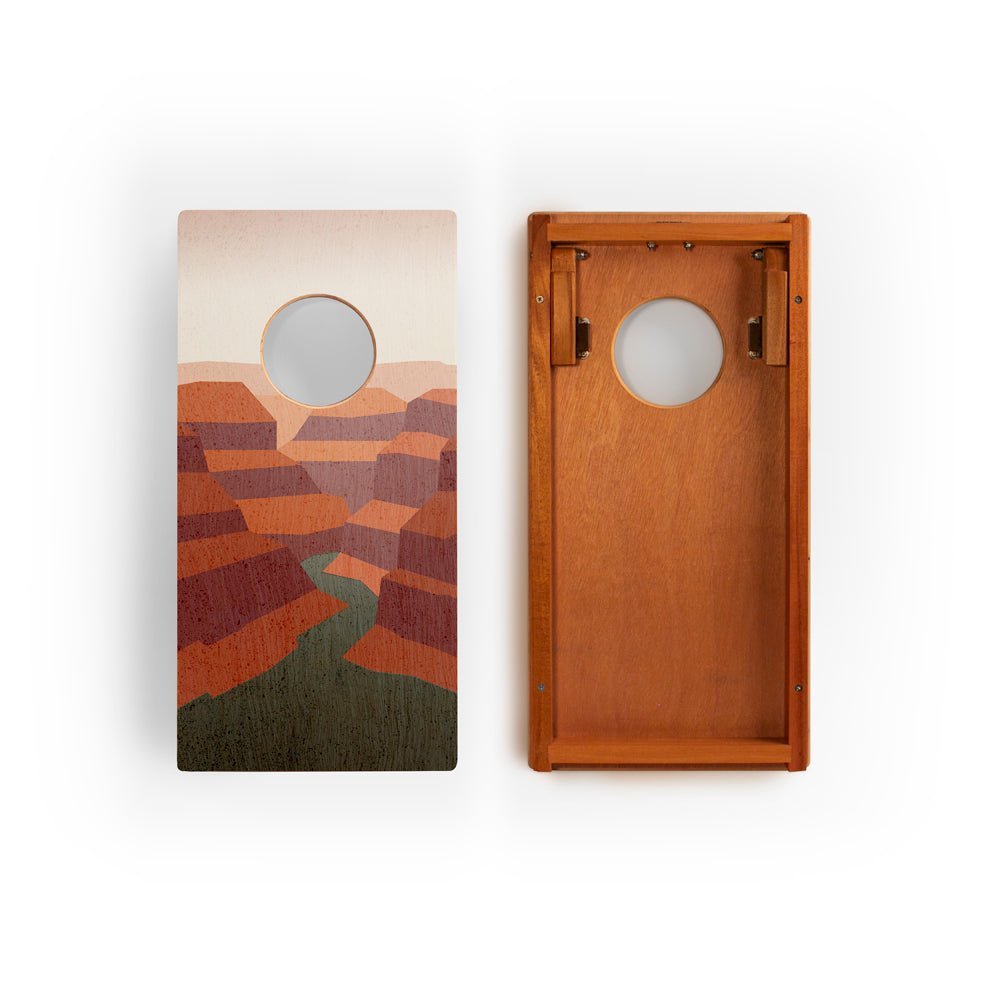 1ft x 2ft Graphic Wood Travel Cornhole Set | National Parks Inspired Collection - Grand Canyon EGCH12P-08-WB | American Cornhole Association