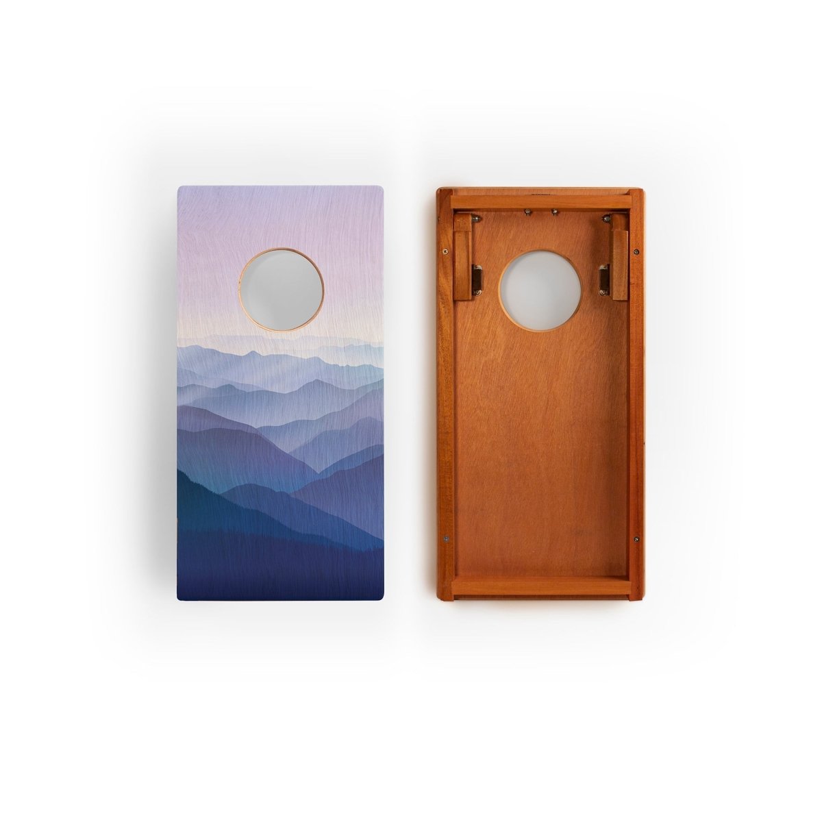 1ft x 2ft Graphic Wood Travel Cornhole Set | National Parks Inspired Collection - Great Smoky Mountains EGCH12P-50-WB | American Cornhole Association