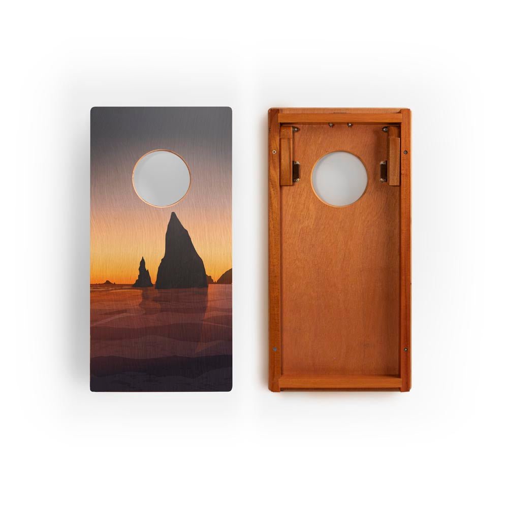 1ft x 2ft Graphic Wood Travel Cornhole Set | National Parks Inspired Collection - Olympic EGCH12P-27-WB | American Cornhole Association