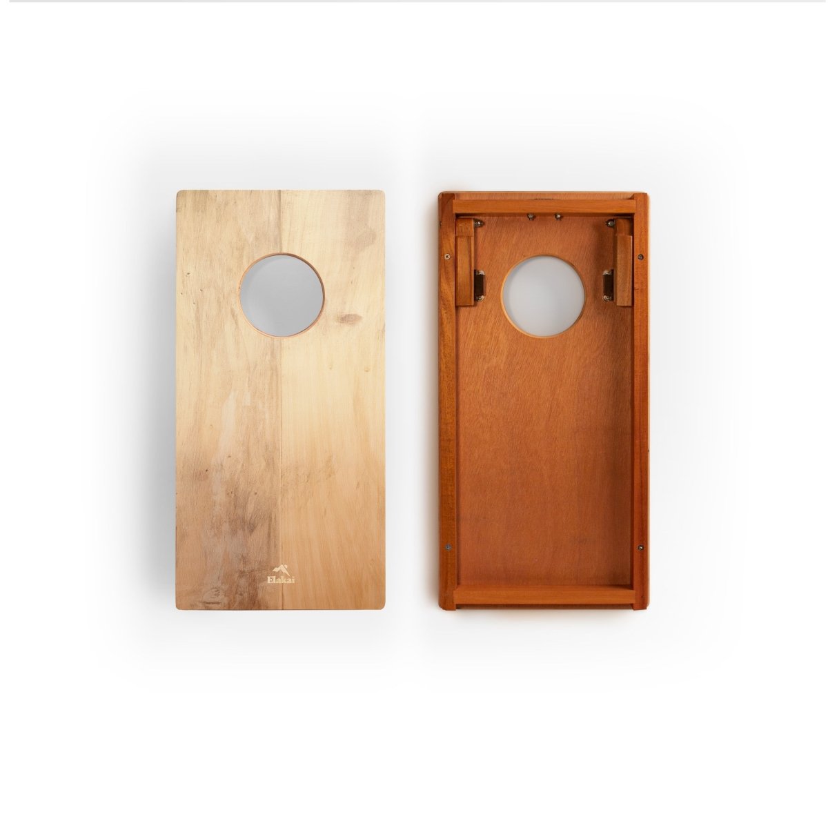 1ft x 2ft Graphic Wood Travel Cornhole Set | Organic Wood Pattern Collection - light beachwood EGCH12P-64-WB | American Cornhole Association