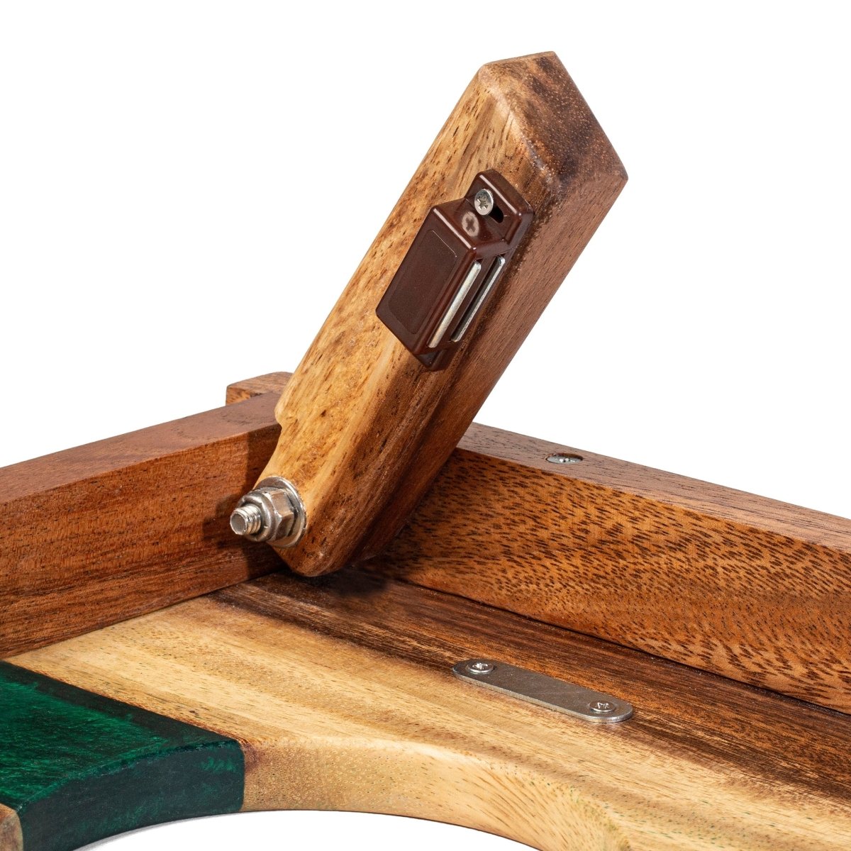 1ft x 2ft One of a Kind Green Pearl Epoxy Resin Wood Compact Travel Cornhole Board Set, - American Cornhole Association