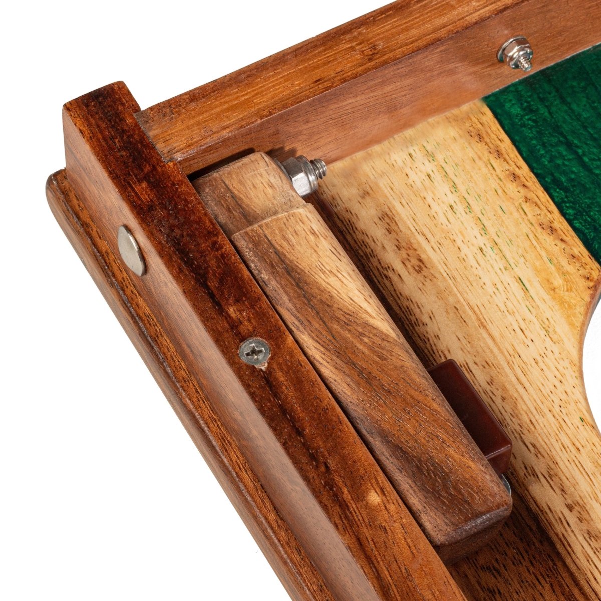 1ft x 2ft One of a Kind Green Pearl Epoxy Resin Wood Compact Travel Cornhole Board Set, - American Cornhole Association