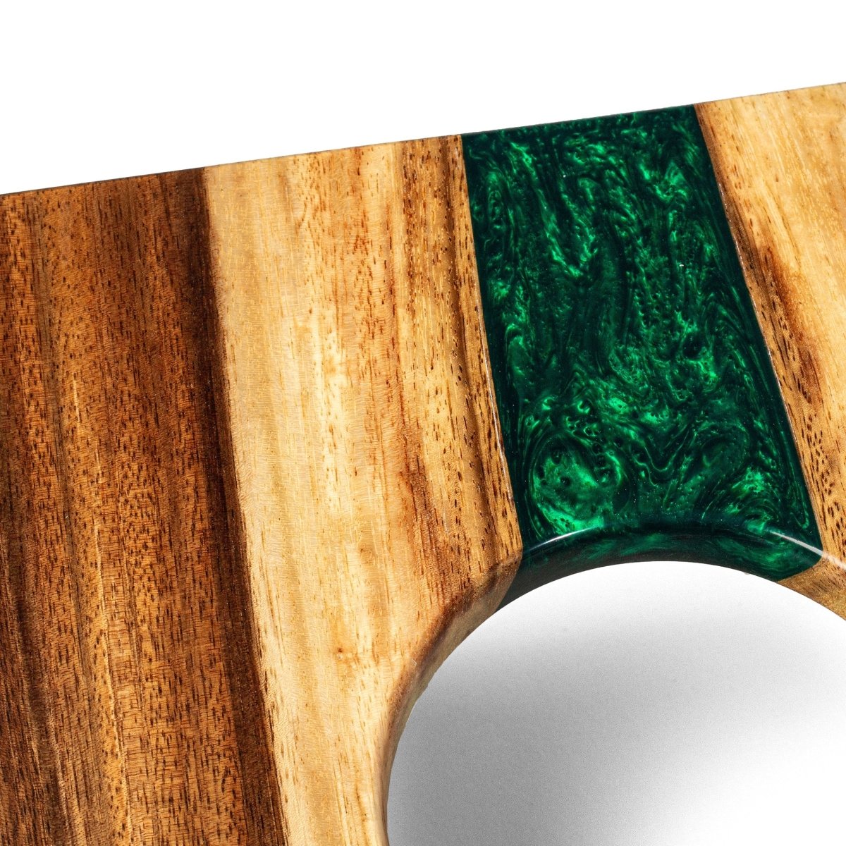 1ft x 2ft One of a Kind Green Pearl Epoxy Resin Wood Compact Travel Cornhole Board Set, - American Cornhole Association