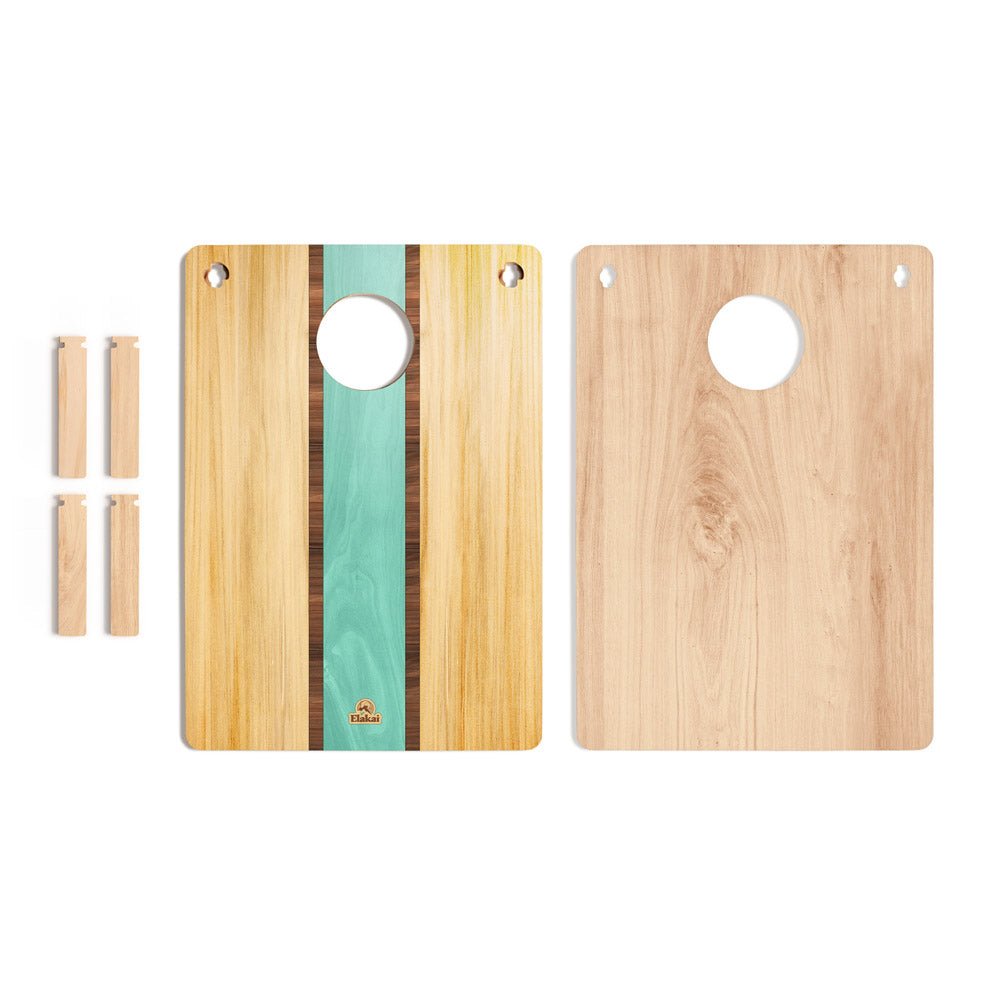 22 - in × 31 - in Wood Travel Cornhole Boards Set | Weekender Collection - Retro Surf EGCH23P1-01 | American Cornhole Association