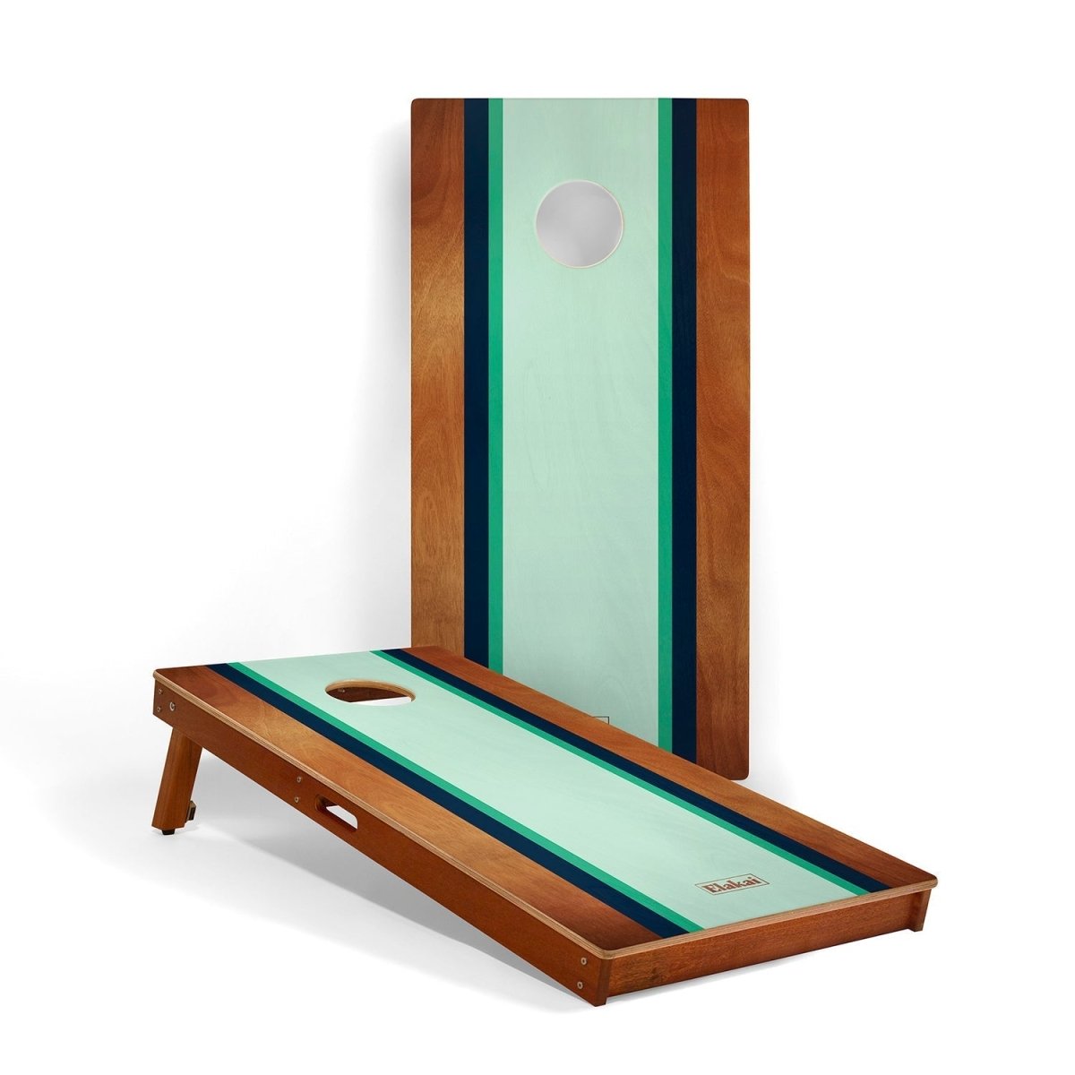 2ft x 4ft Graphic Wood Classic Cornhole Set | Classic Beach Stripes Collection - Gidget EGCH24P-01 | American Cornhole Association