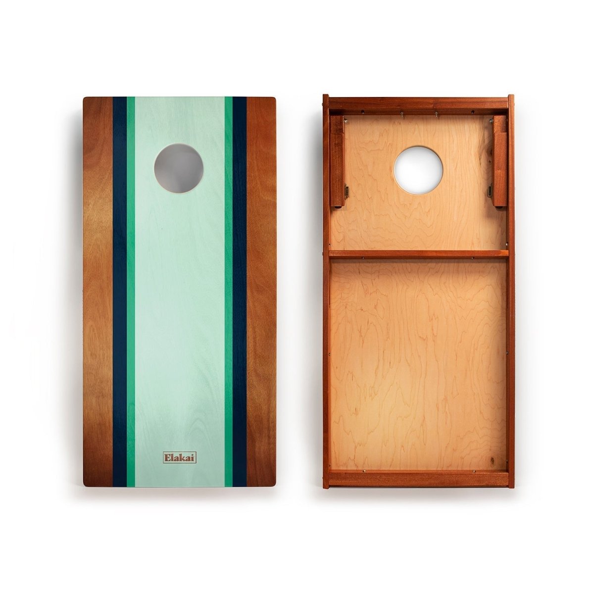 2ft x 4ft Graphic Wood Classic Cornhole Set | Classic Beach Stripes Collection - Gidget EGCH24P-01 | American Cornhole Association