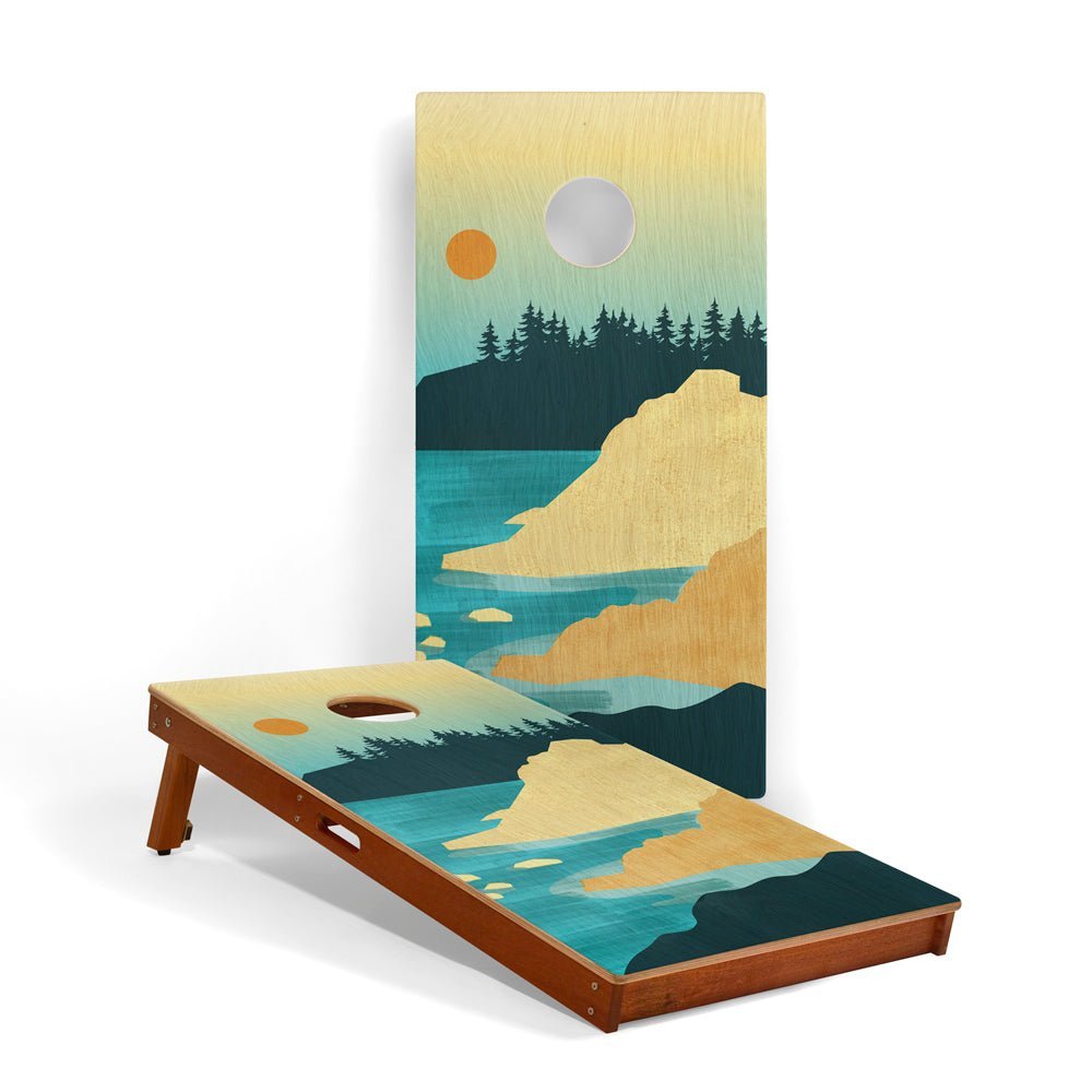2ft x 4ft Graphic Wood Classic Cornhole Set | National Parks Inspired Collection - Acadia EGCH24P-10 | American Cornhole Association