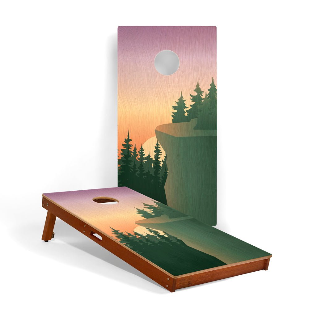 2ft x 4ft Graphic Wood Classic Cornhole Set | National Parks Inspired Collection - Cliff View EGCH24P-12 | American Cornhole Association