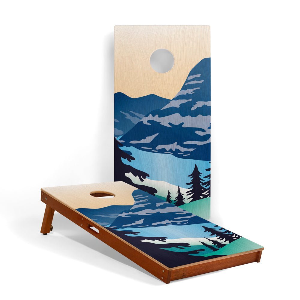 2ft x 4ft Graphic Wood Classic Cornhole Set | National Parks Inspired Collection - Glacier EGCH24P-14 | American Cornhole Association