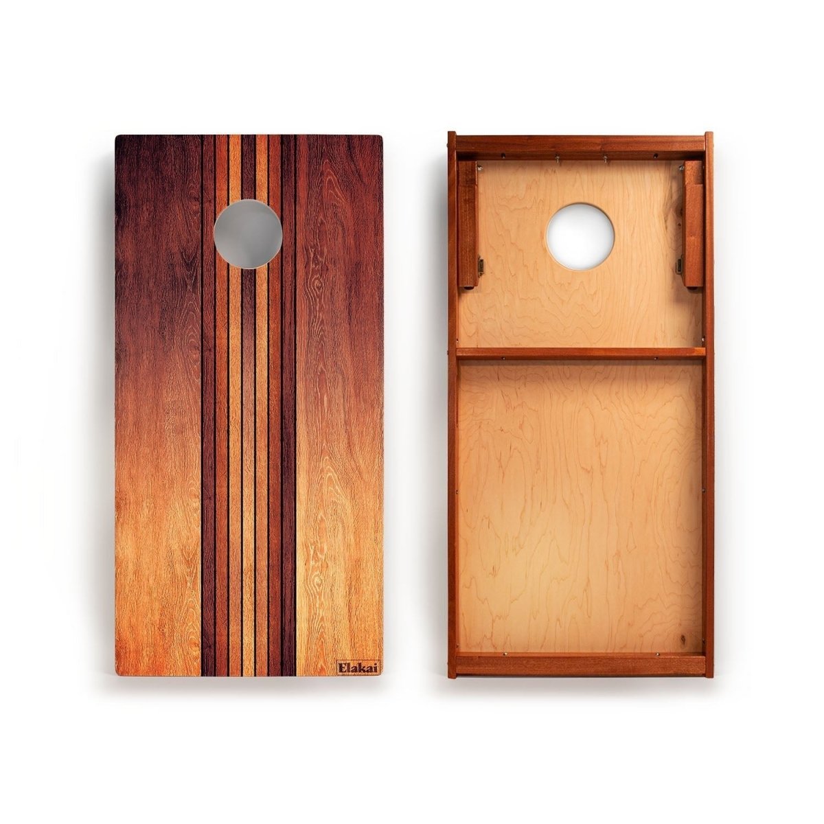 2ft x 4ft Graphic Wood Classic Cornhole Set | Natural Surf Beach Collection - Retro Woody EGCH24P-22 | American Cornhole Association