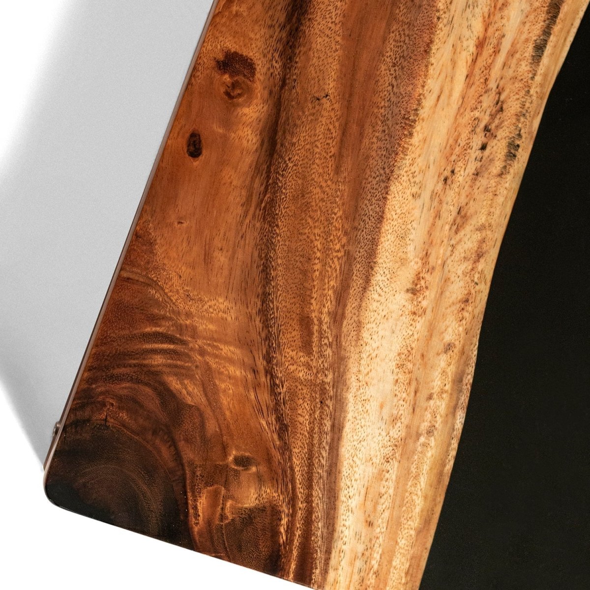 2ft x 4ft Resin & Wood Classic Cornhole Set | Live Edge River Collection - Black EGCH24RLE-11 | American Cornhole Association