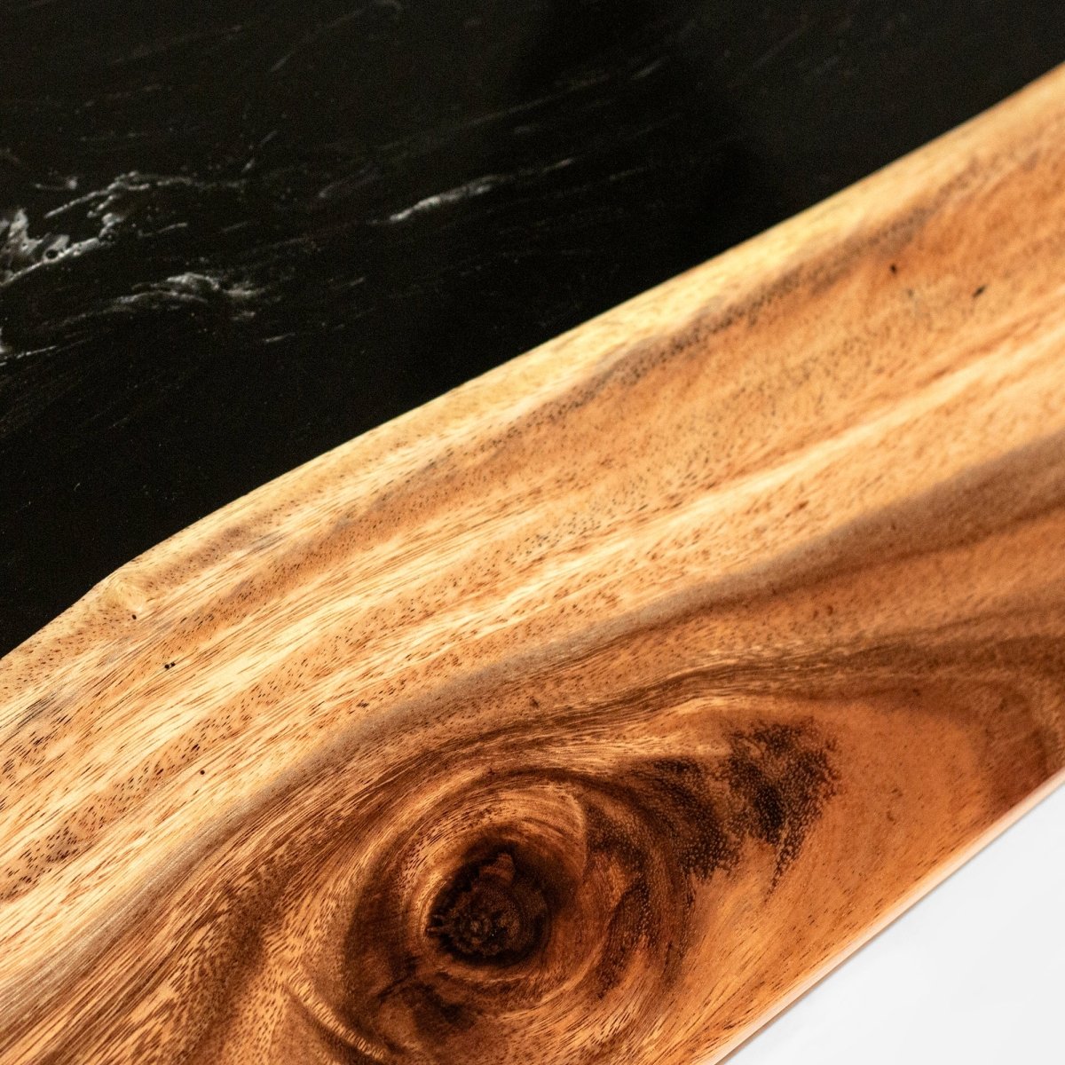 2x4 One of a Kind Black Epoxy Resin Live - Edge Wood Cornhole Boards, - American Cornhole Association