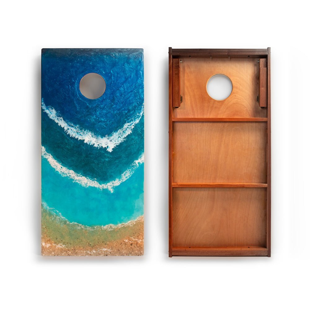 2x4 The Beach Epoxy Resin Cornhole Boards - EGCH24R-03 | American Cornhole Association