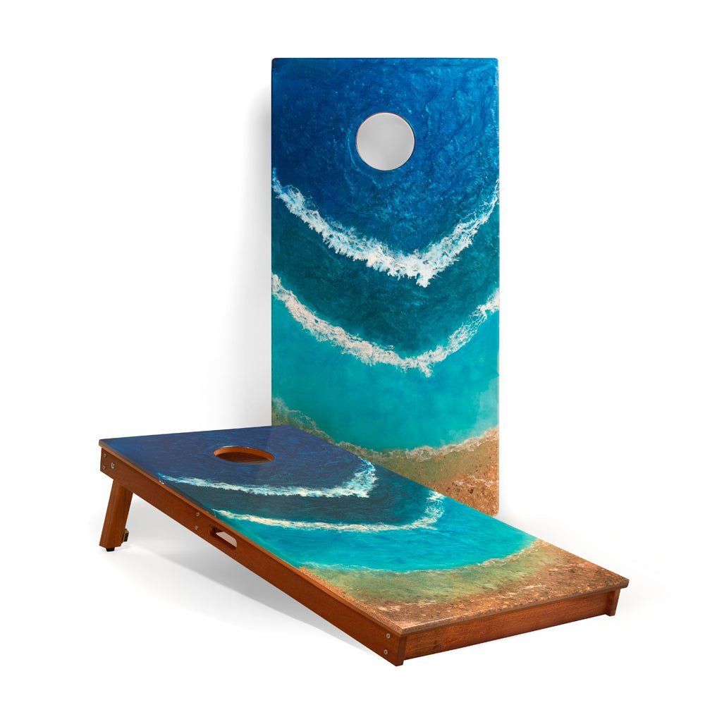 2x4 The Beach Epoxy Resin Cornhole Boards - EGCH24R-03 | American Cornhole Association