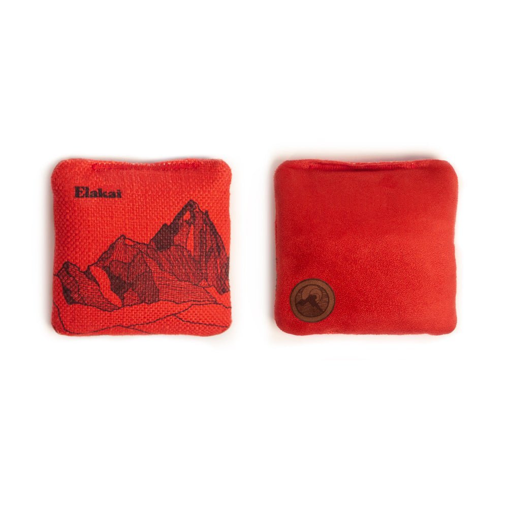 4 - in Travel Dual - Sided Cornhole Bags | Mt. Elakai Design Collection - Red Lava EGCB44TS-03 | American Cornhole Association