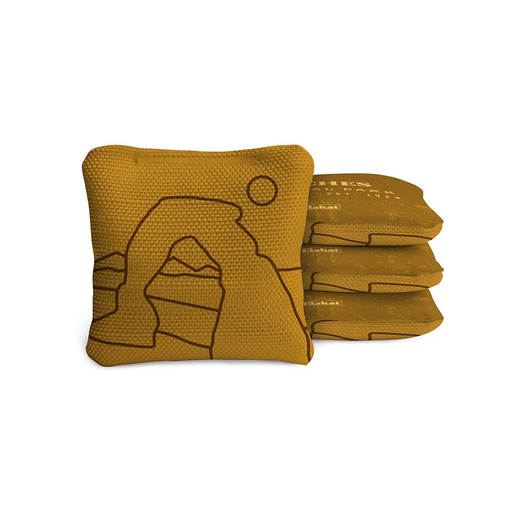 4 - in Travel Dual - Sided Cornhole Bags | National Parks Collection - Arches Gold EGCB44TS-19 | American Cornhole Association