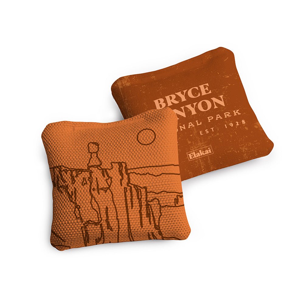 4 - in Travel Dual - Sided Cornhole Bags | National Parks Collection - Bryce Canyon Burnt Orange EGCB44TS-21 | American Cornhole Association