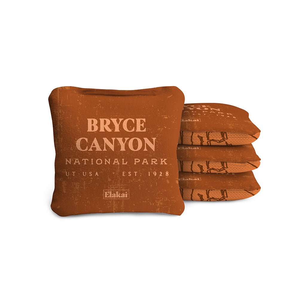 4 - in Travel Dual - Sided Cornhole Bags | National Parks Collection - Bryce Canyon Burnt Orange EGCB44TS-21 | American Cornhole Association