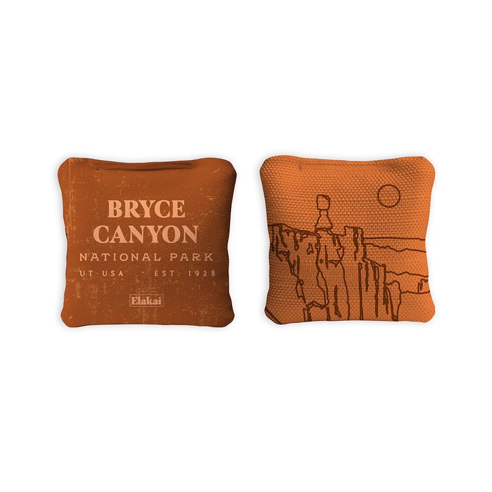 4 - in Travel Dual - Sided Cornhole Bags | National Parks Collection - Bryce Canyon Burnt Orange EGCB44TS-21 | American Cornhole Association