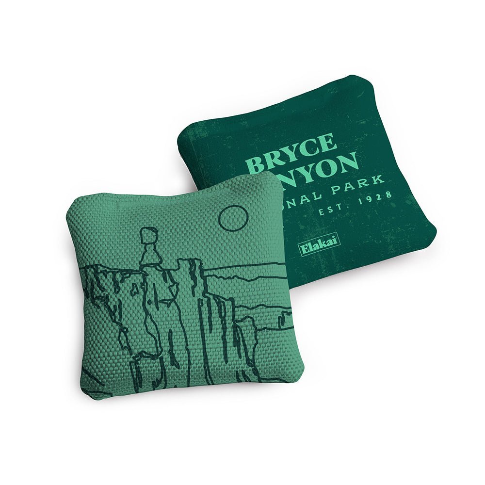 4 - in Travel Dual - Sided Cornhole Bags | National Parks Collection - Bryce Canyon Green EGCB44TS-20 | American Cornhole Association