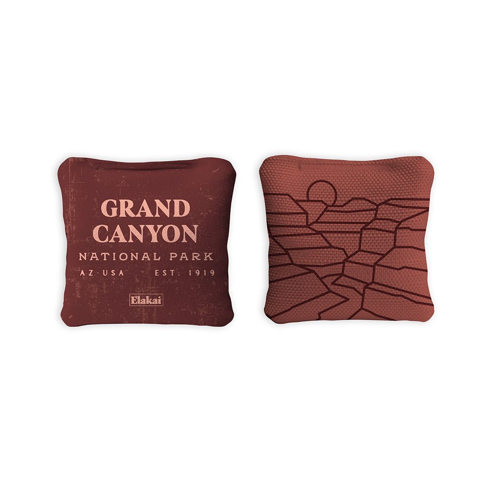 4 - in Travel Dual - Sided Cornhole Bags | National Parks Collection - Grand Canyon Burgundy EGCB44TS-27 | American Cornhole Association