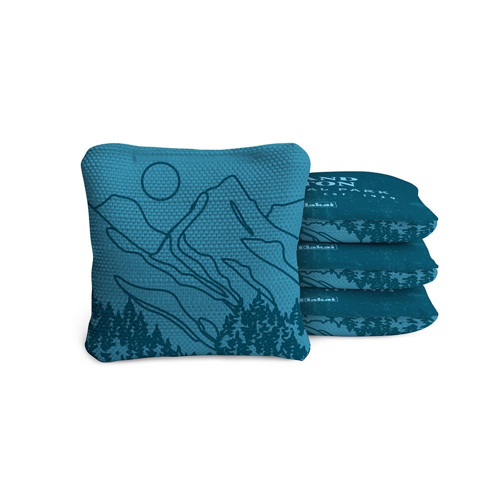4 - in Travel Dual - Sided Cornhole Bags | National Parks Collection - Grand Teton Teal EGCB44TS-29 | American Cornhole Association