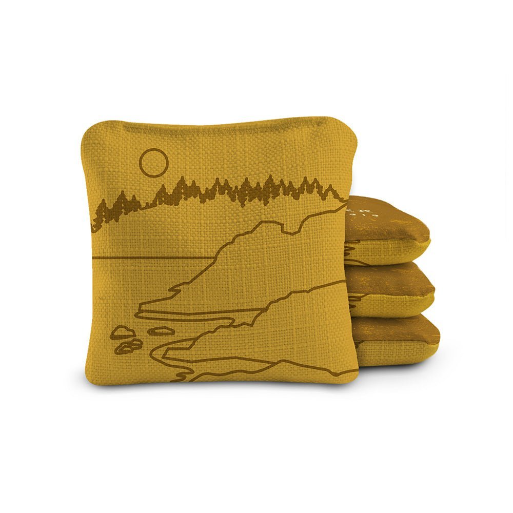 6 - in Dual - Sided Cornhole Bags | National Parks Collection - Acadia Gold EGCB66TS-16 | American Cornhole Association