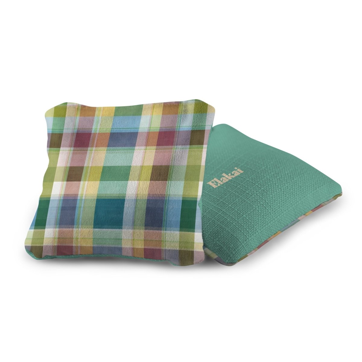6-in Dual-Sided Cornhole Bags | Plaid Collection - Retro Patchwork Plaid Spring Lake EGCB66TS-61 | American Cornhole Association