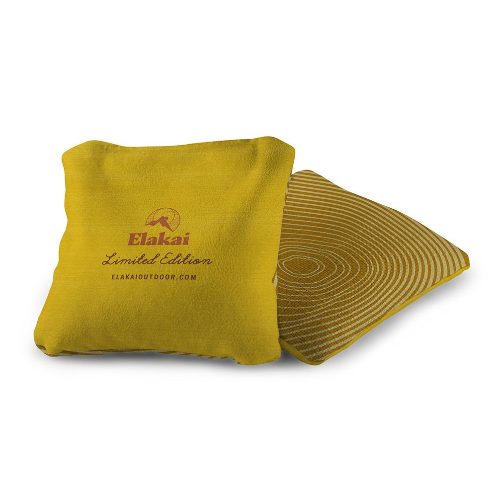 6 - in Dual - Sided Cornhole Bags | Tree Rings Collection - Gold EGCB66TS-15 | American Cornhole Association