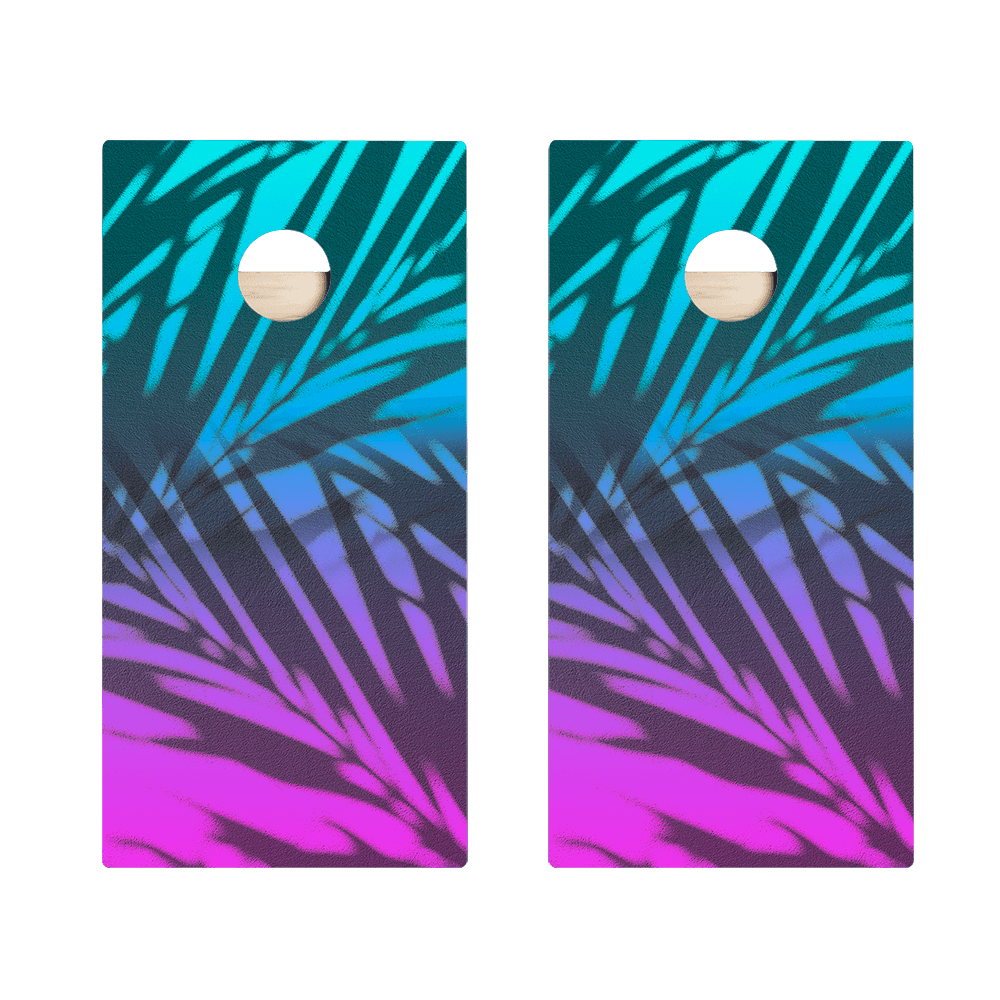 Beach Gradient Blue Star Cornhole Boards