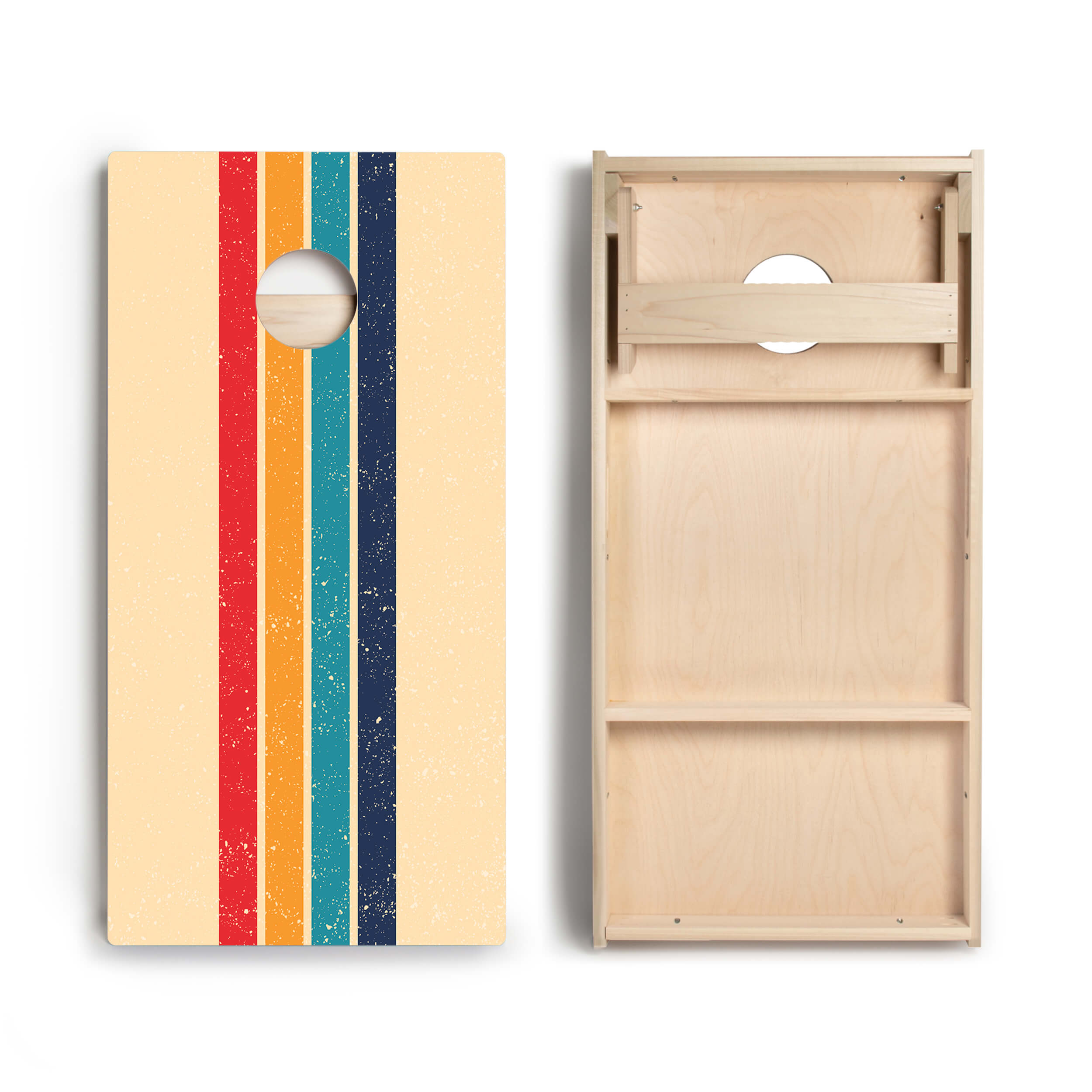 Retro Stripes Star Cornhole Boards