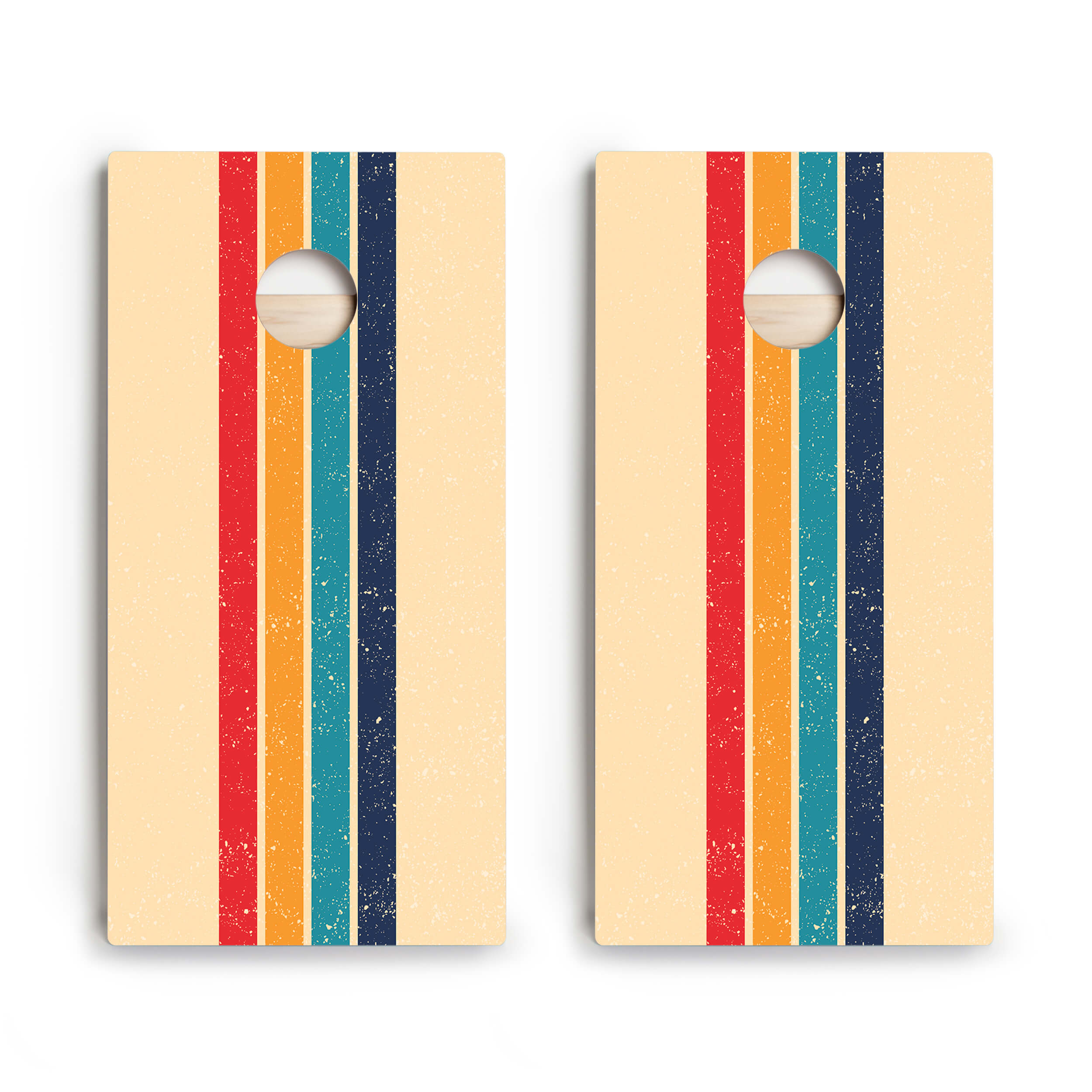Retro Stripes Star Cornhole Boards