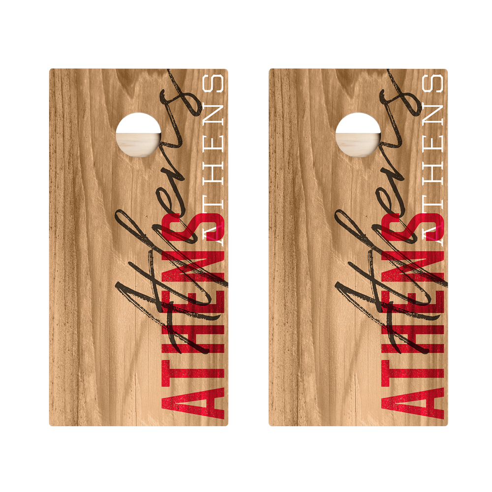 Athens Campus Gameday Star Cornhole Boards