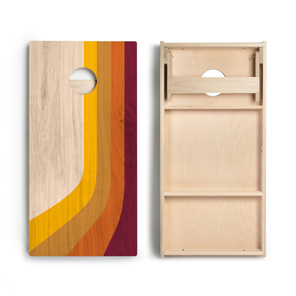 Swashed Stripes Star Cornhole Boards