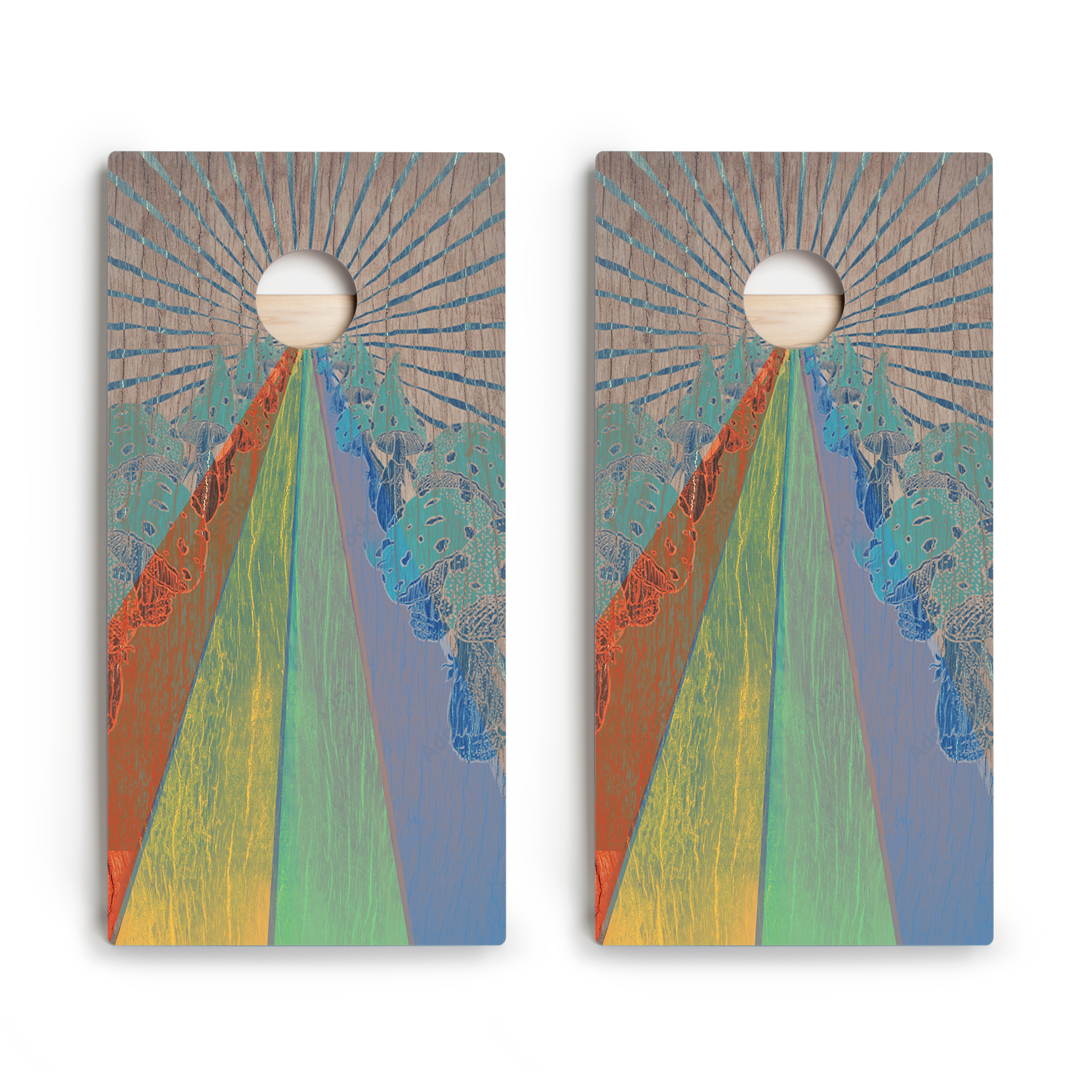 Mushroom Road Star Cornhole Boards