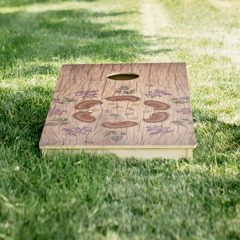 Boho Mushroom Star Cornhole Boards