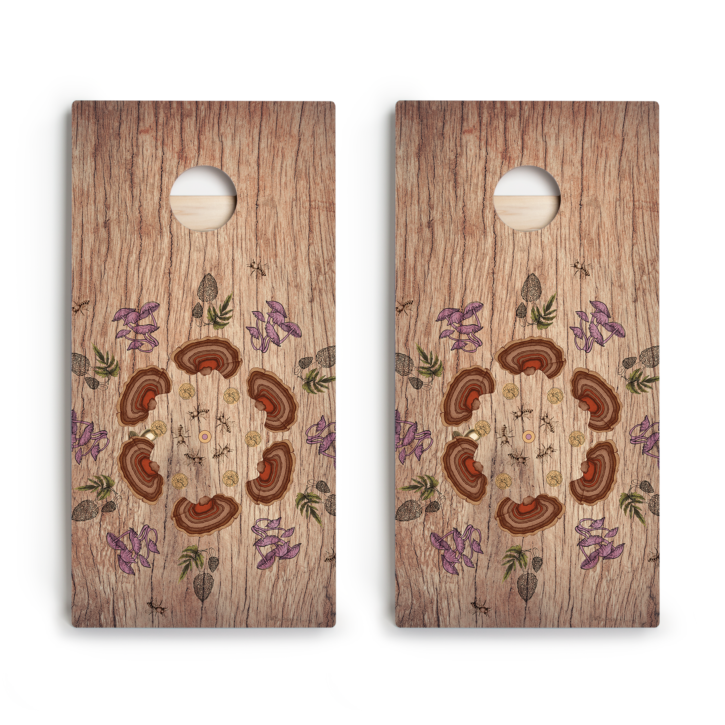 Boho Mushroom Star Cornhole Boards