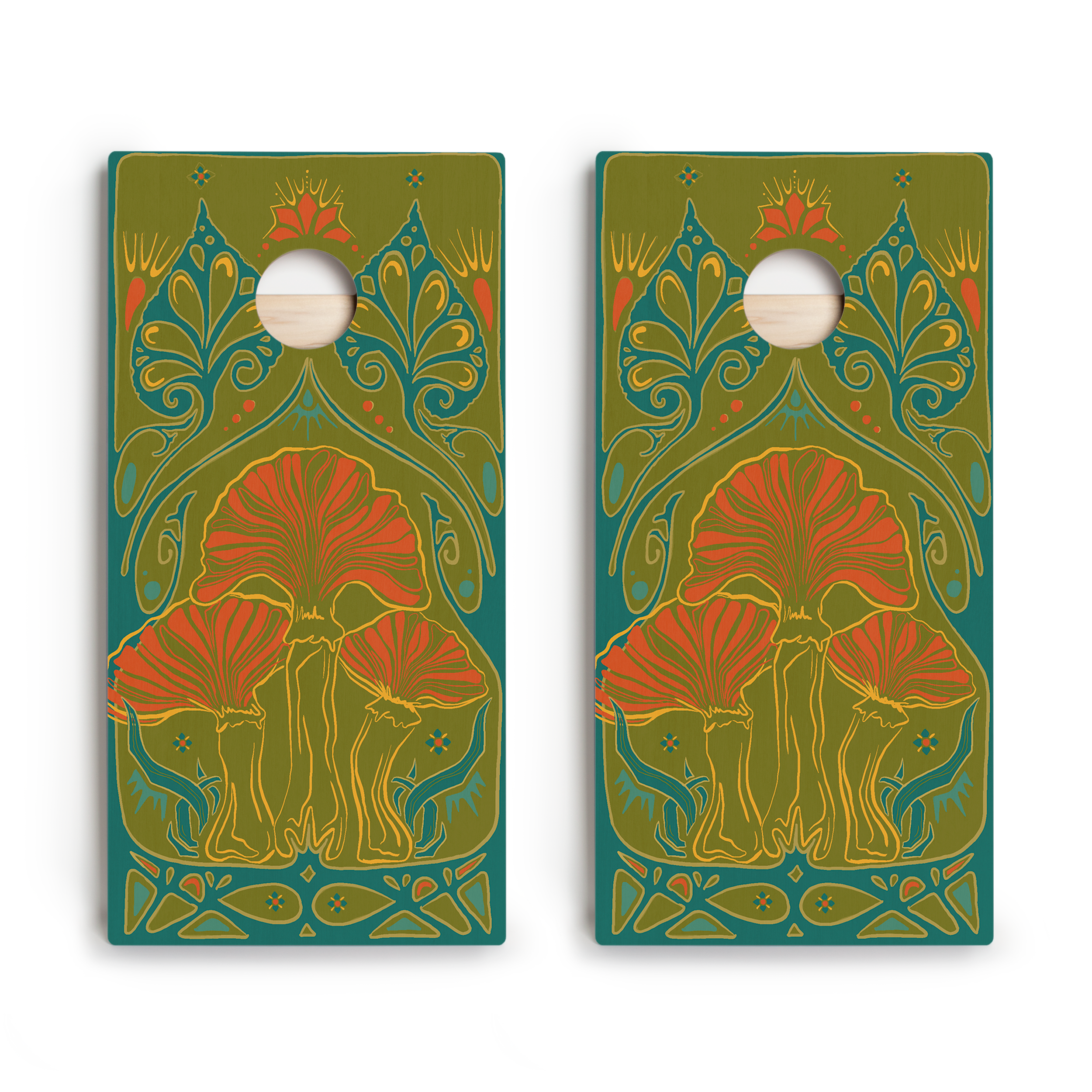 Nouveau Shroom Star Cornhole Boards