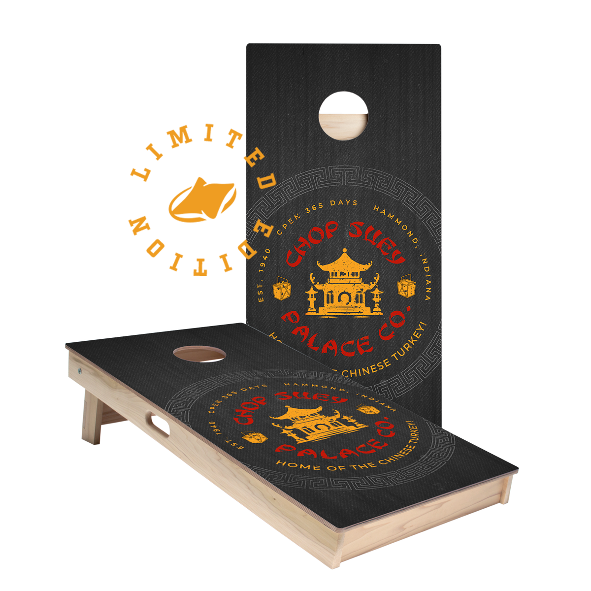 Chop Suey Palace Limited Edition Star Cornhole Boards | 12.25 Drop | American Cornhole Association