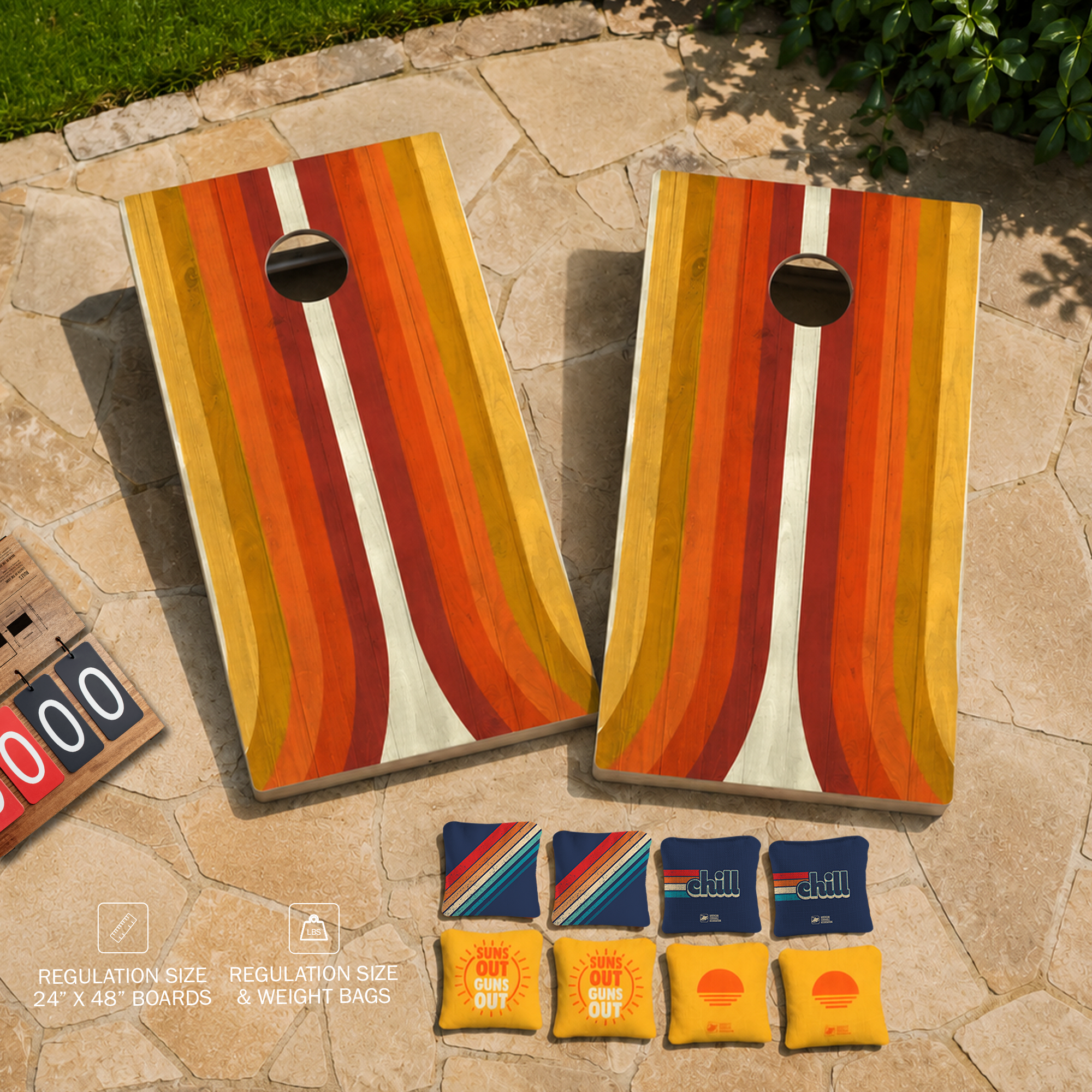 Retro Official ACA Regulation 2x4 Cornhole Set