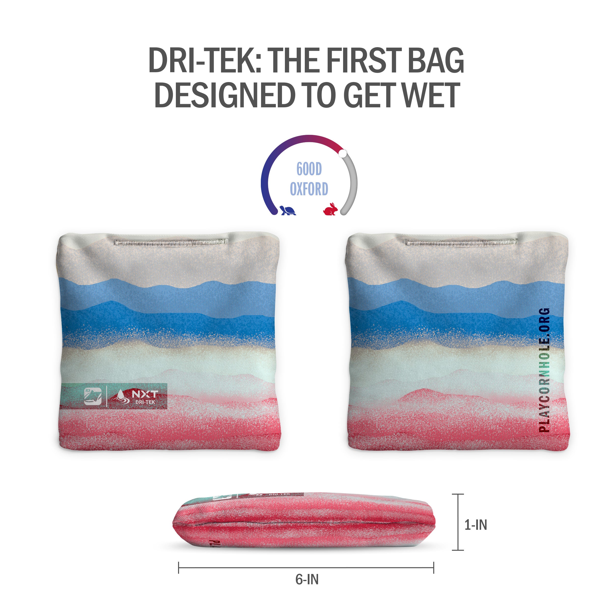 Retro Angled Stripes All-Weather 2x4 Cornhole Set with Waterproof Bags