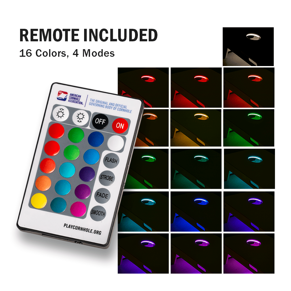 ACA Eclipse LED Cornhole Boards Lighting Kit, - American Cornhole Association