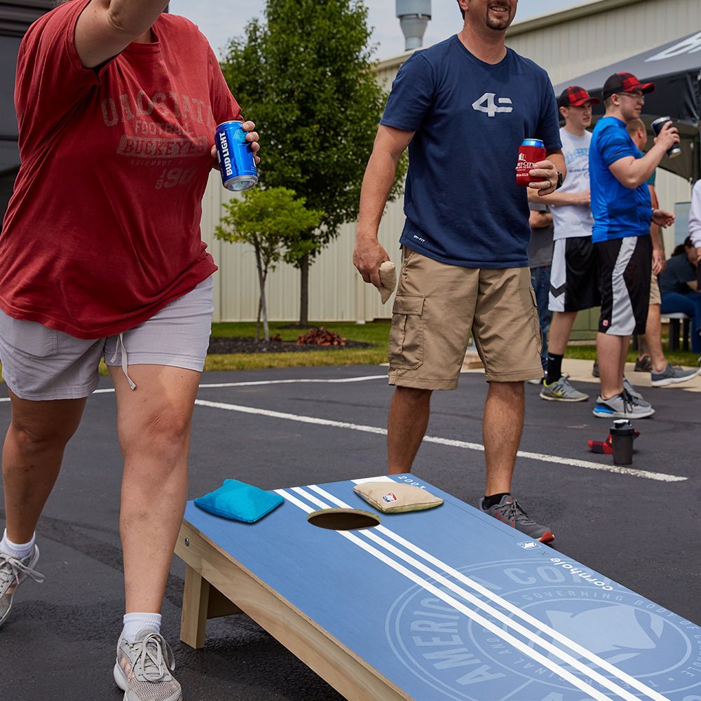 ACA Logo Racer Stripes Star Cornhole Boards - ACA - 000510 | American Cornhole Association