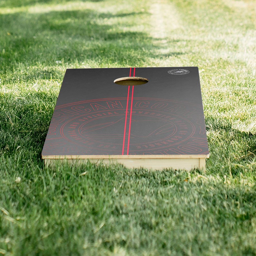 ACA Logo Red Stripes Star Cornhole Boards - ACA - 000511 | American Cornhole Association